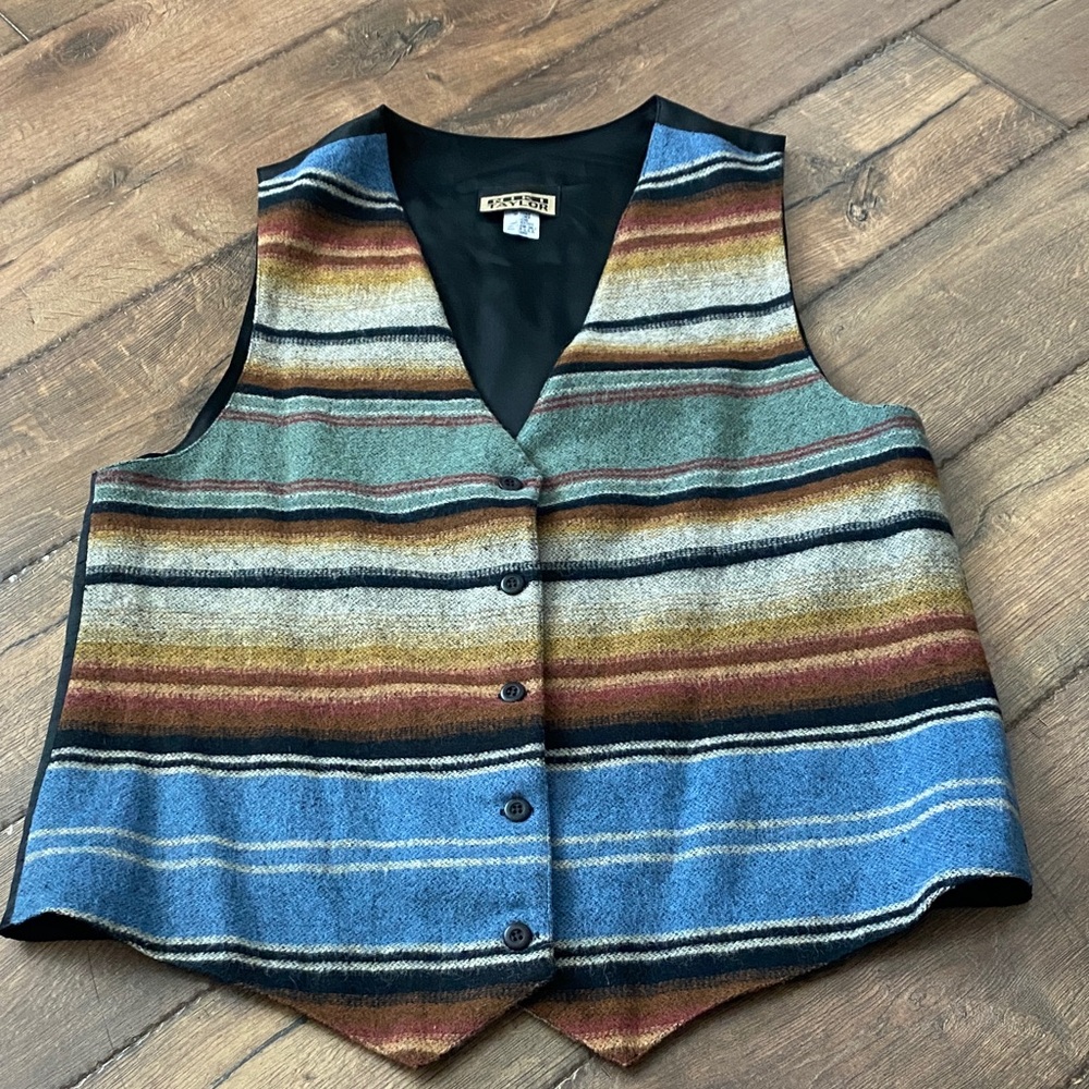 Vintage Niki Taylor Striped Vest